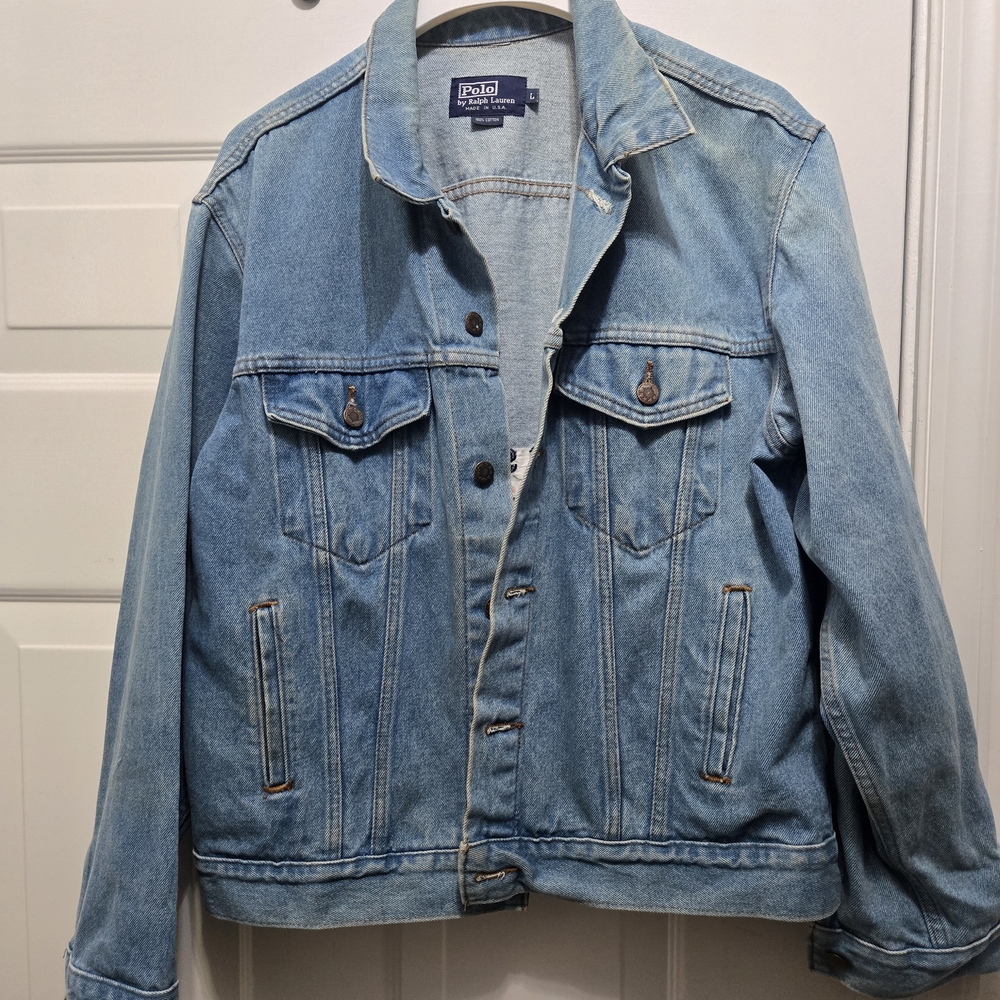 Polo by Ralph Lauren Men's Light Blue Denim Jacket